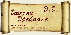 Damjan Đeković vizit kartica